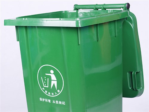 100L-塑料垃圾桶-军绿