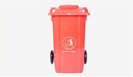 100L-塑料垃圾桶-红色