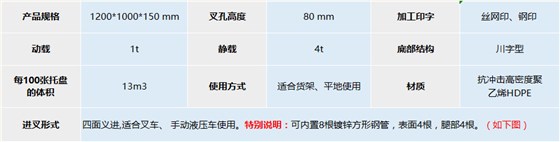 JSL-1210川字塑料托盘