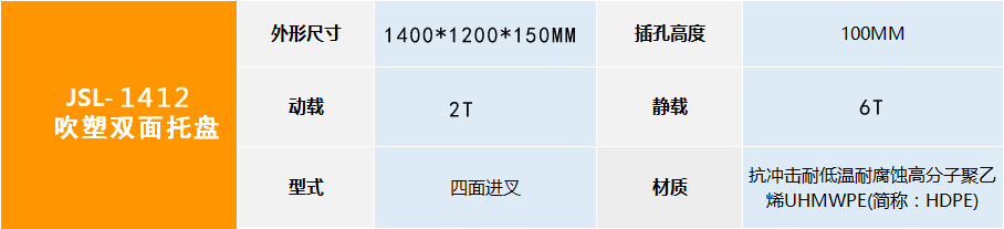 JSL-1412双面吹塑托盘