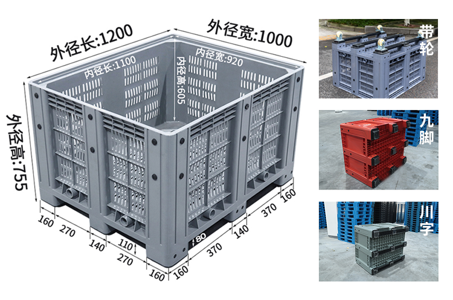 箱式托盘（周转筐）规格尺寸图片