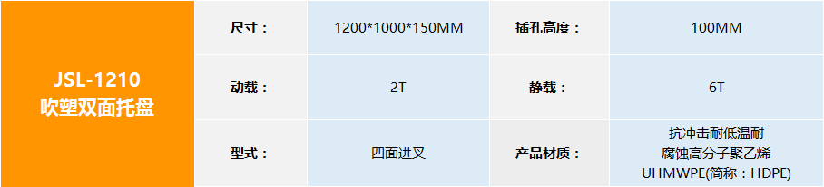 JSL-1210 吹塑双面托盘